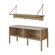 Kit Banco Sapateira e Cabideiro com Prateleira Oslo Artesano MDP Hanover Base Madeira